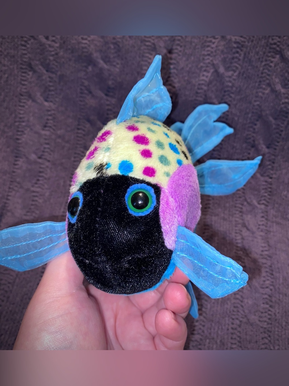 5/$25 Lil Kinz Webkinz Polka Black Fish by Ganz HS524